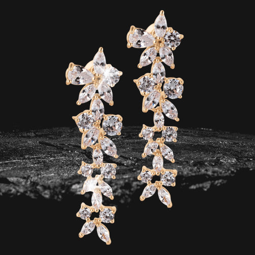 Daniel Steiger Vienna Floral Yellow Gold Earrings
