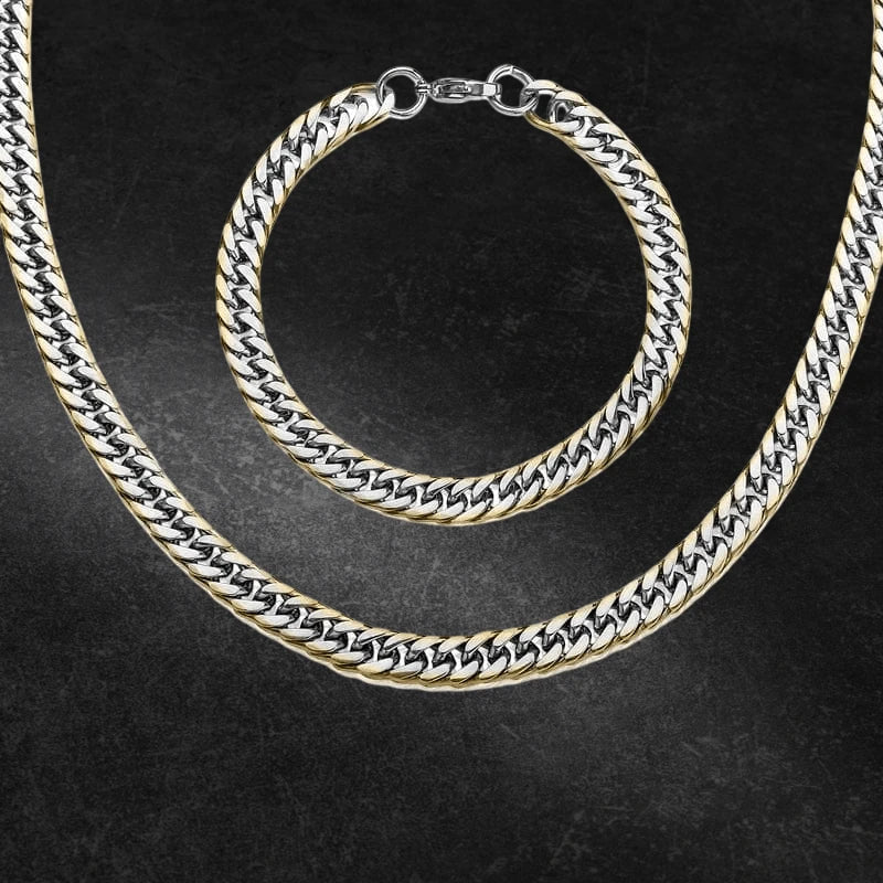 Daniel Steiger Double Curb Gold Edged Set