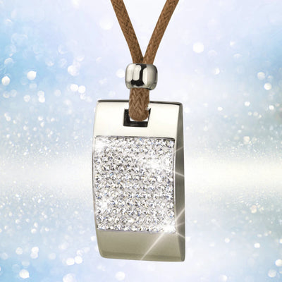 Daniel Steiger Crystal Tablet Dark Caramel Pendant