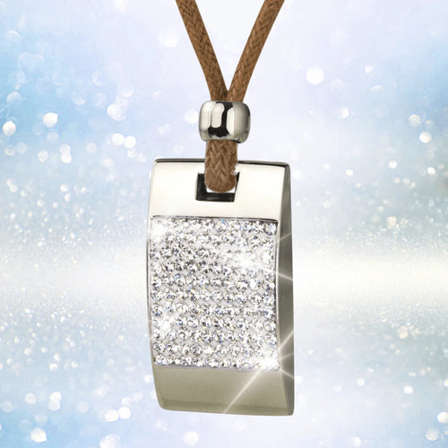 Daniel Steiger Crystal Tablet Dark Caramel Pendant