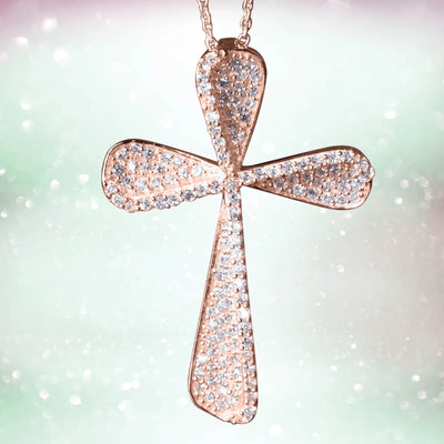 Daniel Steiger Mulino Rose Gold Cross Pendant