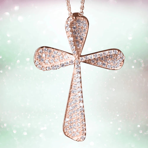 Daniel Steiger Mulino Rose Gold Cross Pendant