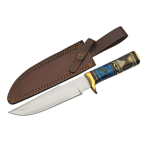 Daniel Steiger Blue Feather Bowie Knife