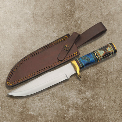 Daniel Steiger Blue Feather Bowie Knife