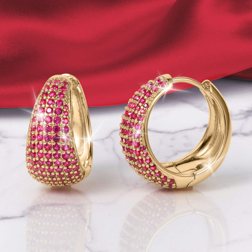 Daniel Steiger Nova Vivid Red Hoop Earrings