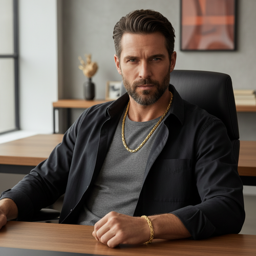 Man sitting at a desk in an office setting