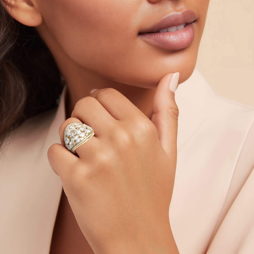 Daniel Steiger Glittering Mosaic Ladies Ring