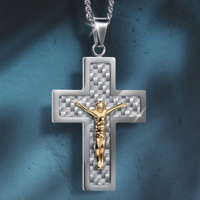 Daniel Steiger Carbon Crucifix Pendant