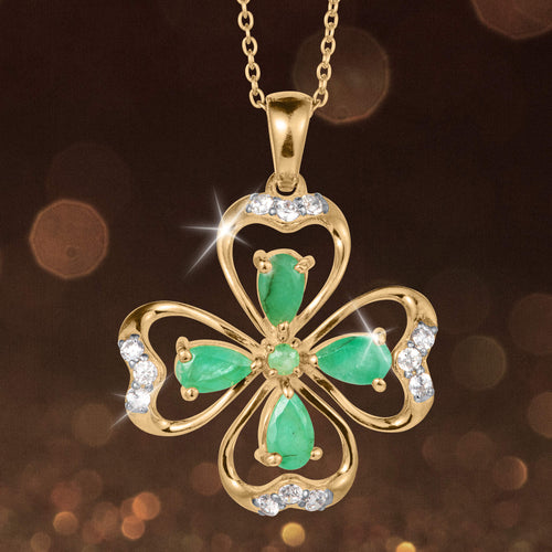 Daniel Steiger Fourfold Emerald Ladies Pendant