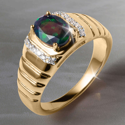 Daniel Steiger Nebula Black Opal Men's Ring