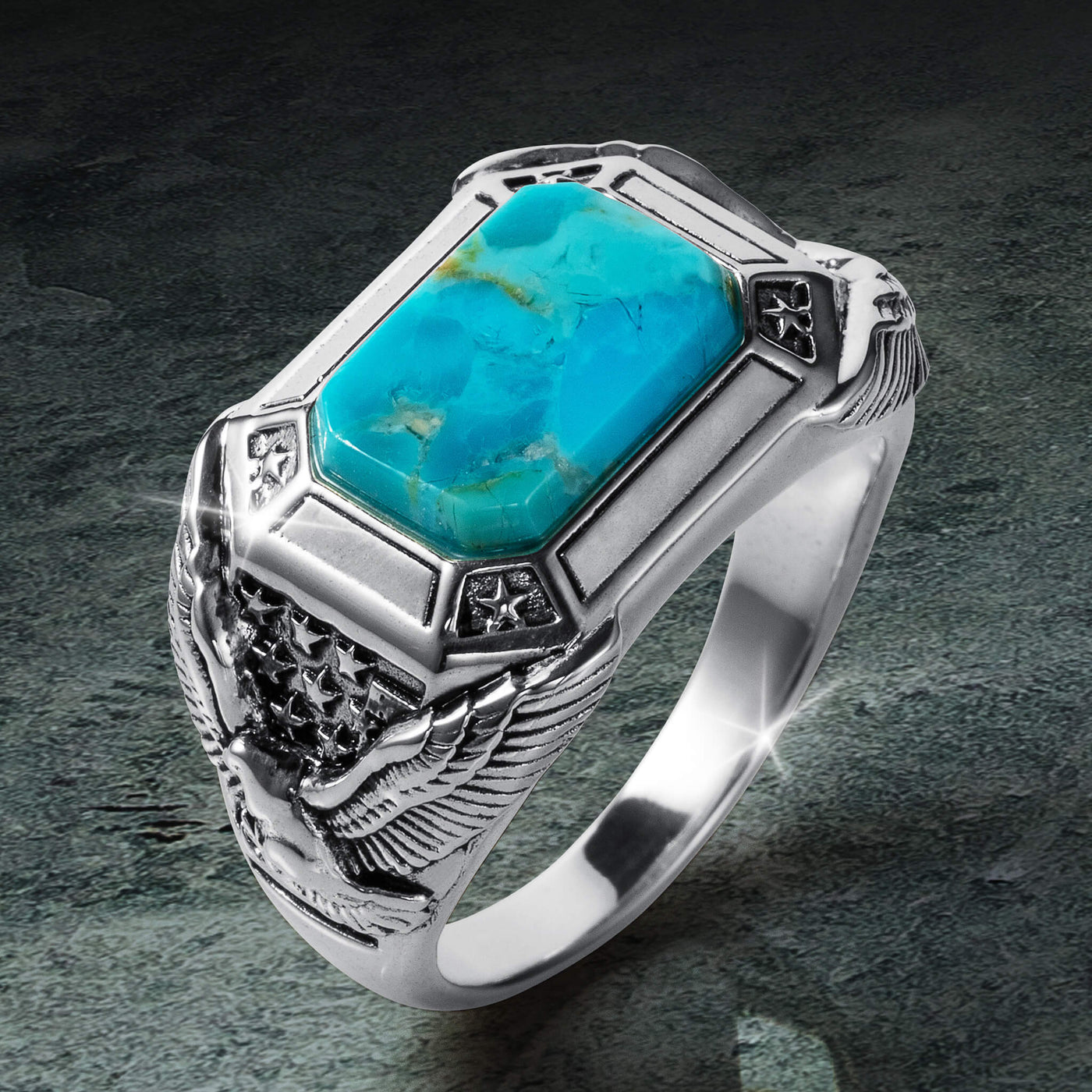 Daniel Steiger Desert Wings Turquoise Men’s Ring