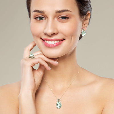 Daniel Steiger Eden Green Amethyst Earrings
