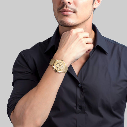 Daniel Steiger Golden Signature Watch & Bracelet Gift Set