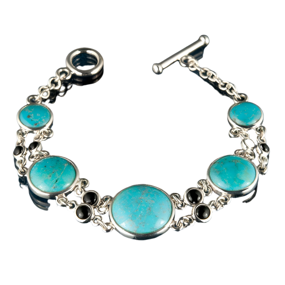 Daniel Steiger Turquoise and Onyx Bracelet