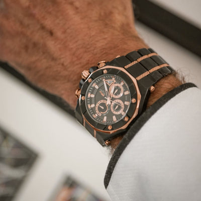 Daniel Steiger Phantom Rose Gold & Black Watch