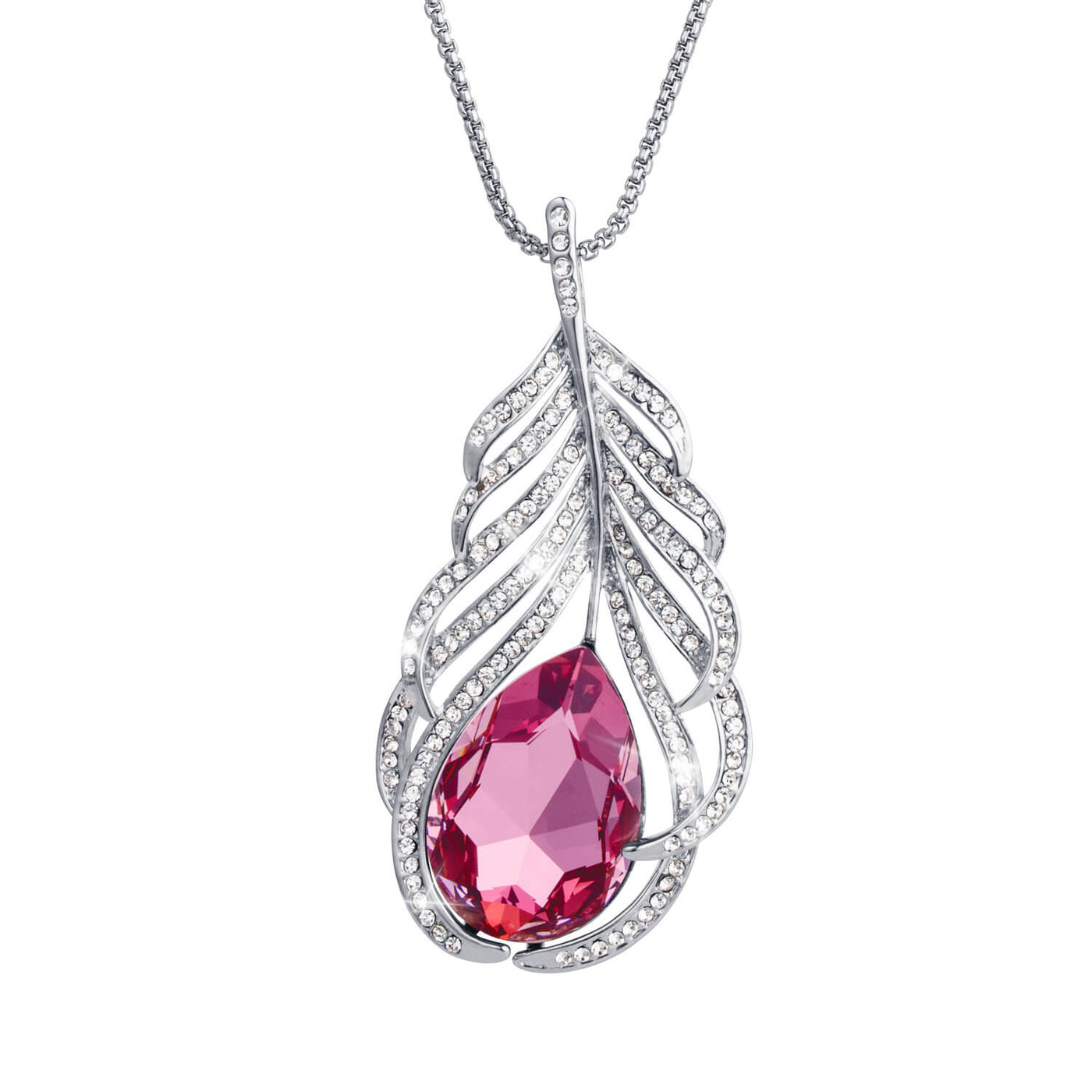 Daniel Steiger Freedom Feather Rhodium Pendant
