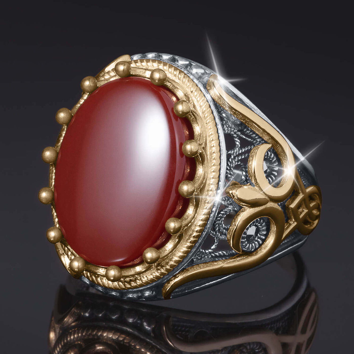 Daniel Steiger Sunset Carnelian Men's Ring