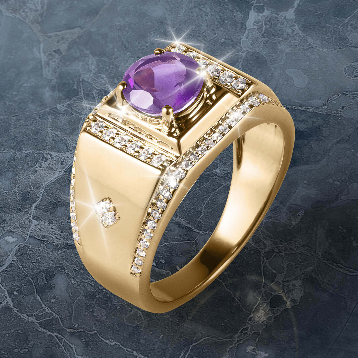 Daniel Steiger Dimension Amethyst Men's Ring