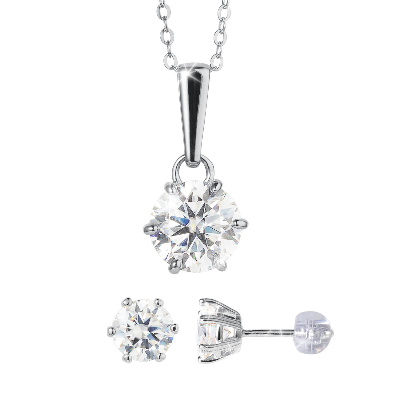 Daniel Steiger Stardust Moissanite Pendant & Earrings Collection