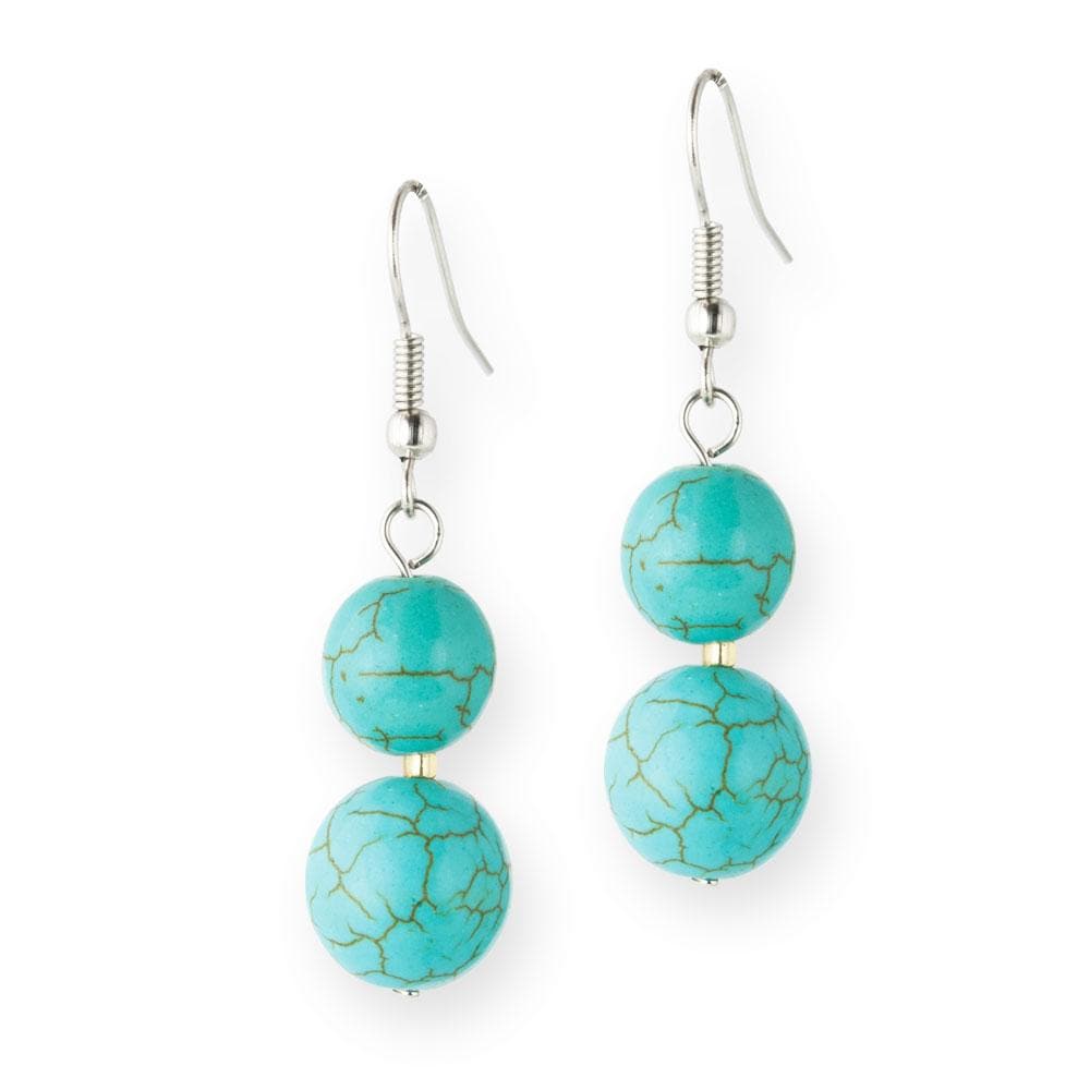 Daniel Steiger Turquoise and Tiger's Eye Earrings