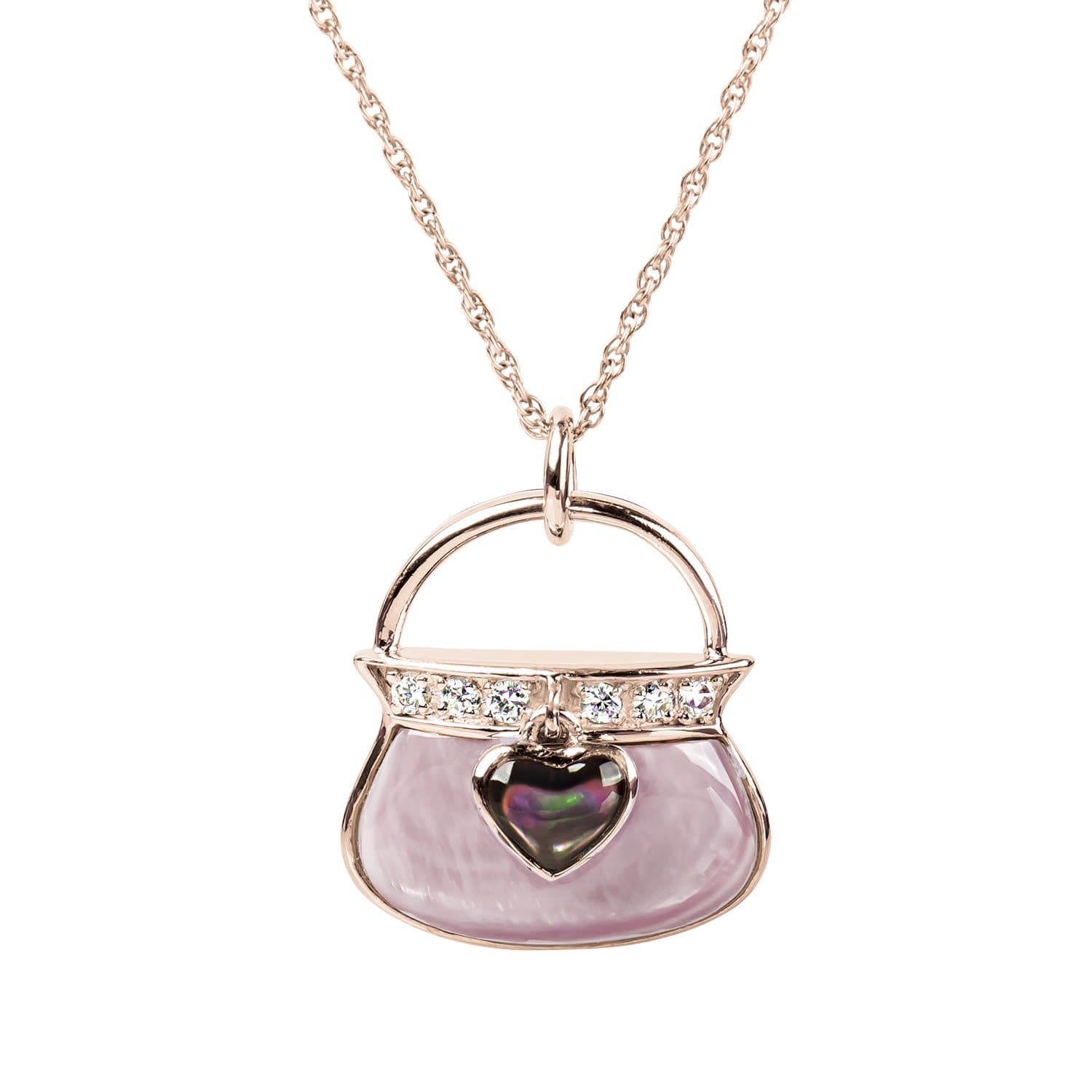 Daniel Steiger Panache Mother Of Pearl Handbag Rose Gold
