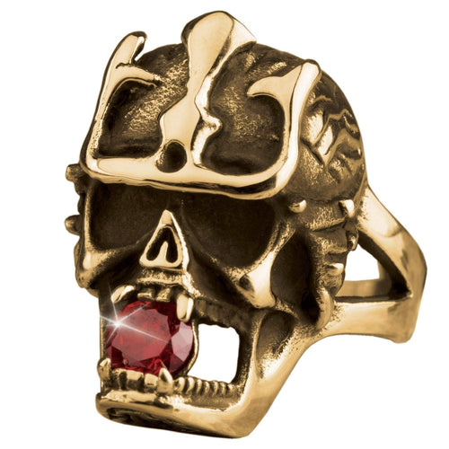 Daniel Steiger Azteca Skull Gold Men&
