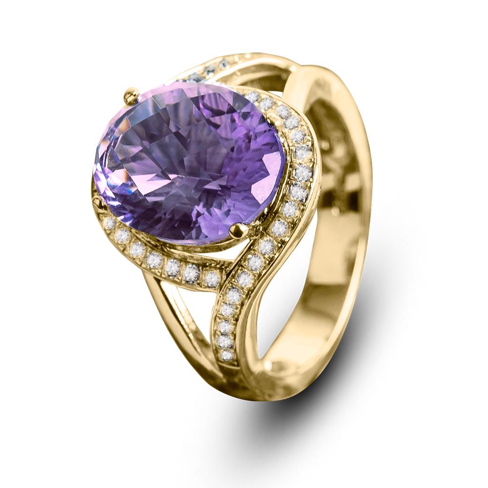 Daniel Steiger Ladies' Enrobed Amethyst Ring