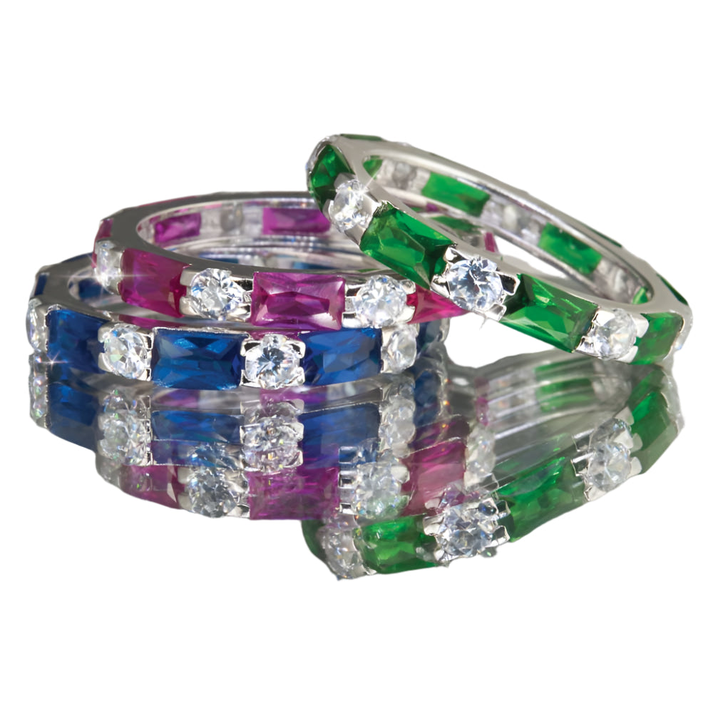 Daniel Steiger Palm Beach Stacker Rings Blue