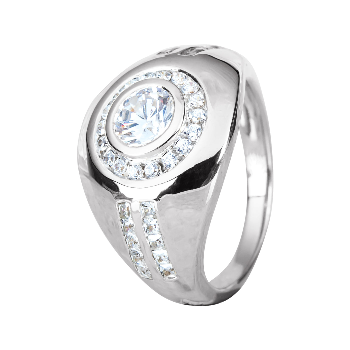 Daniel Steiger Echo Men's Rhodium Ring