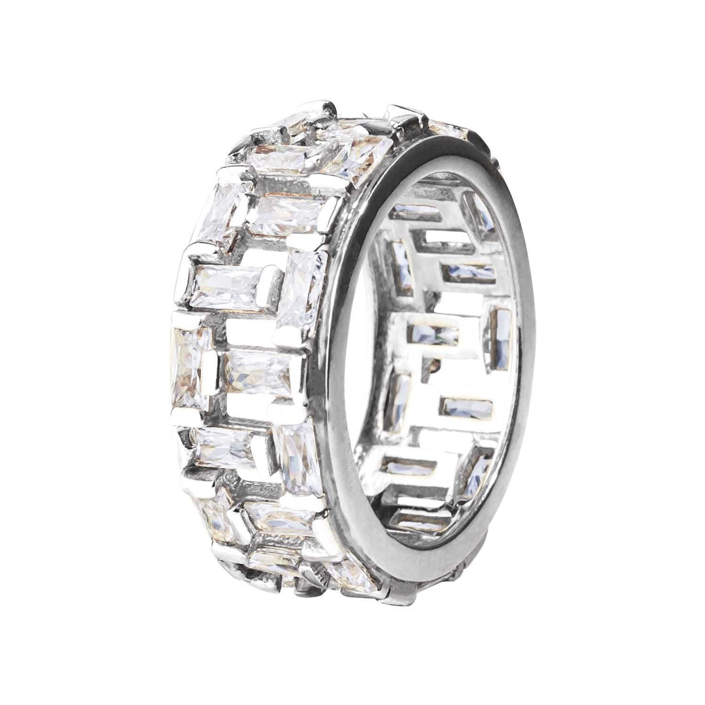 Daniel Steiger Bamboo Bay Rhodium Eternity Ring