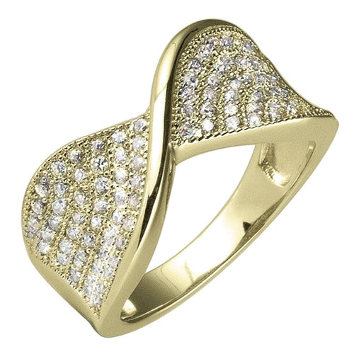 Daniel Steiger Pave Twist Gold Ring