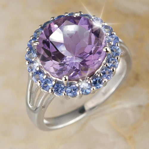 Daniel Steiger Amethyst & Tanzanite Cocktail Ring