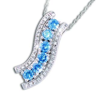 Daniel Steiger Topaz Wave Pendant